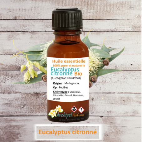 Huile essentielle d'eucalyptus citronné, Eucalyptus citriodora, Aromathérapie