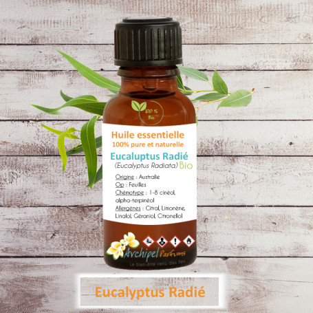 Huile essentielle d'eucalyptus radié bio utilisation