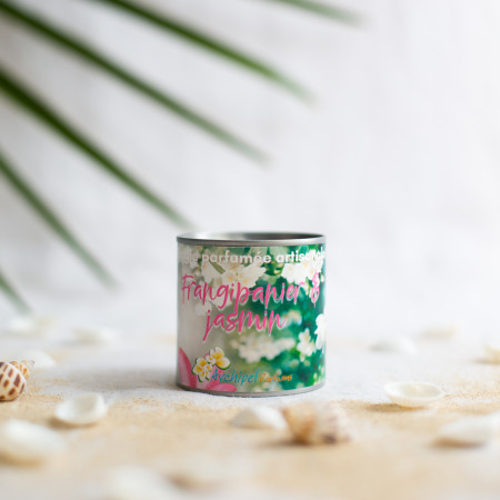 Frangipanier et jasmin bougie parfumée artisanale 120G