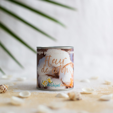 Bougie artisanale fleur de coton 240G