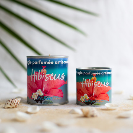 Bougie parfumée naturelle HIBISCUS 240g et 120g
