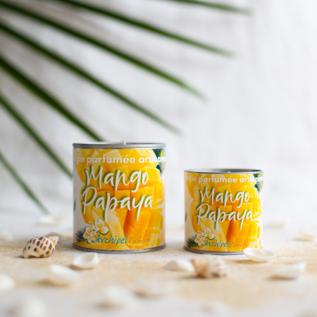 Bougie parfumée naturelle Mangue Papaye