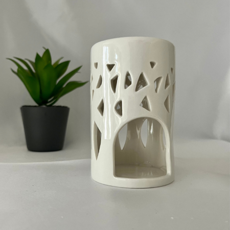 Brule parfums blanc céramique foret  pour huile essentielle