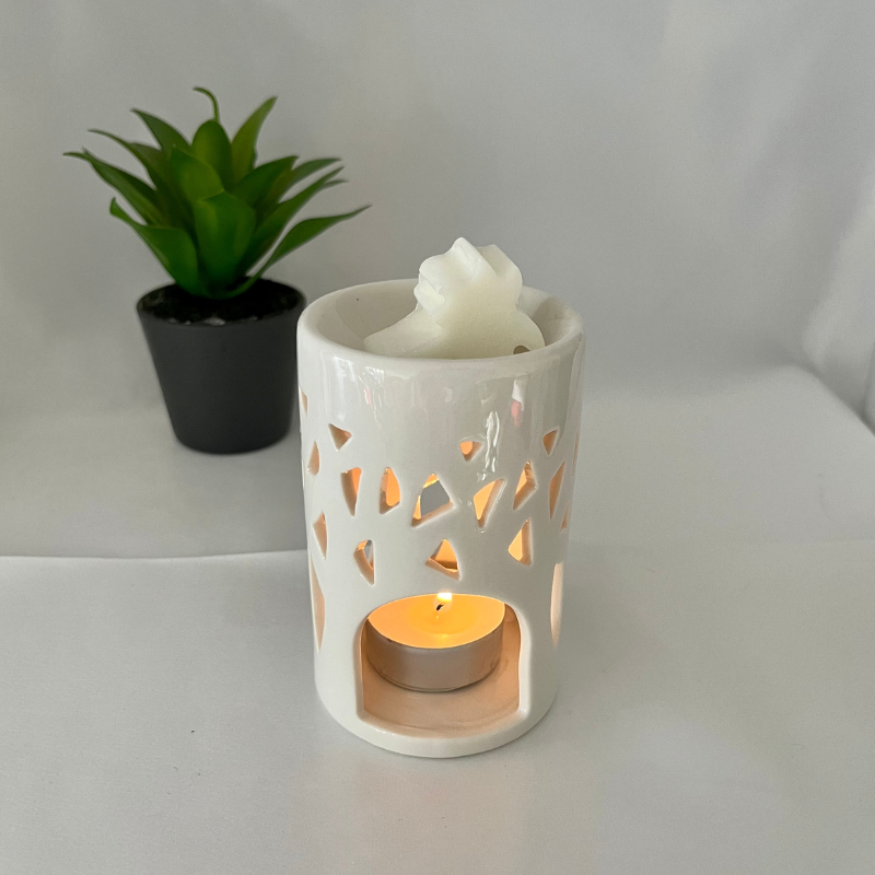 Brule parfums blanc céramique pour fondants parfumés