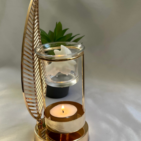 Brûle parfums gold palme pour fondants parfumés