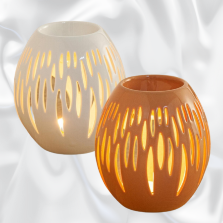 Brûle-parfum céramique blanc ou orange