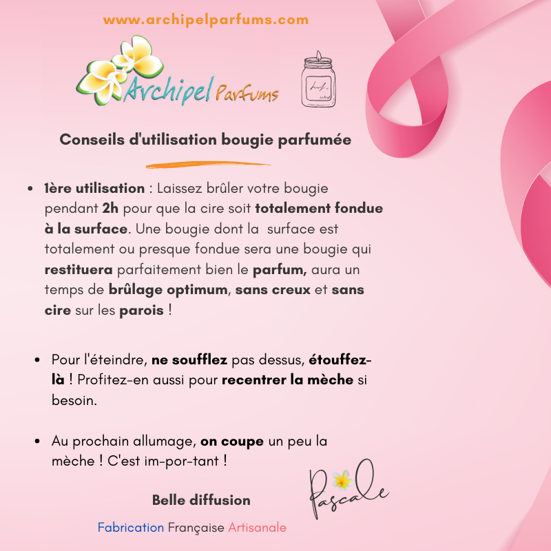 Bougie parfumée Hibiscus conseil utilisation
