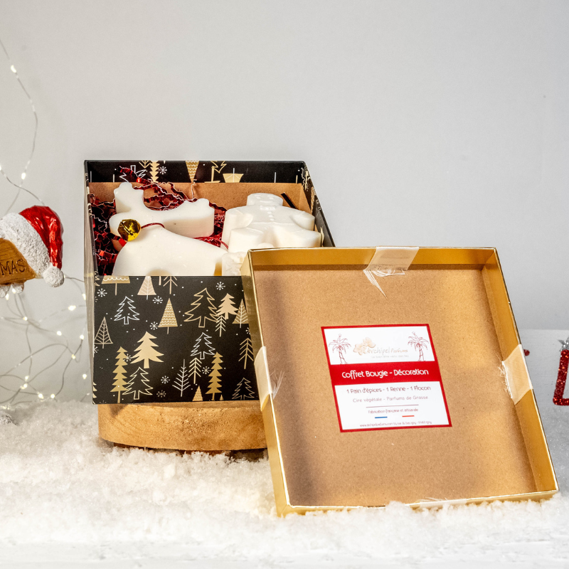 Coffret bougie déco FEERIE DE NOEL