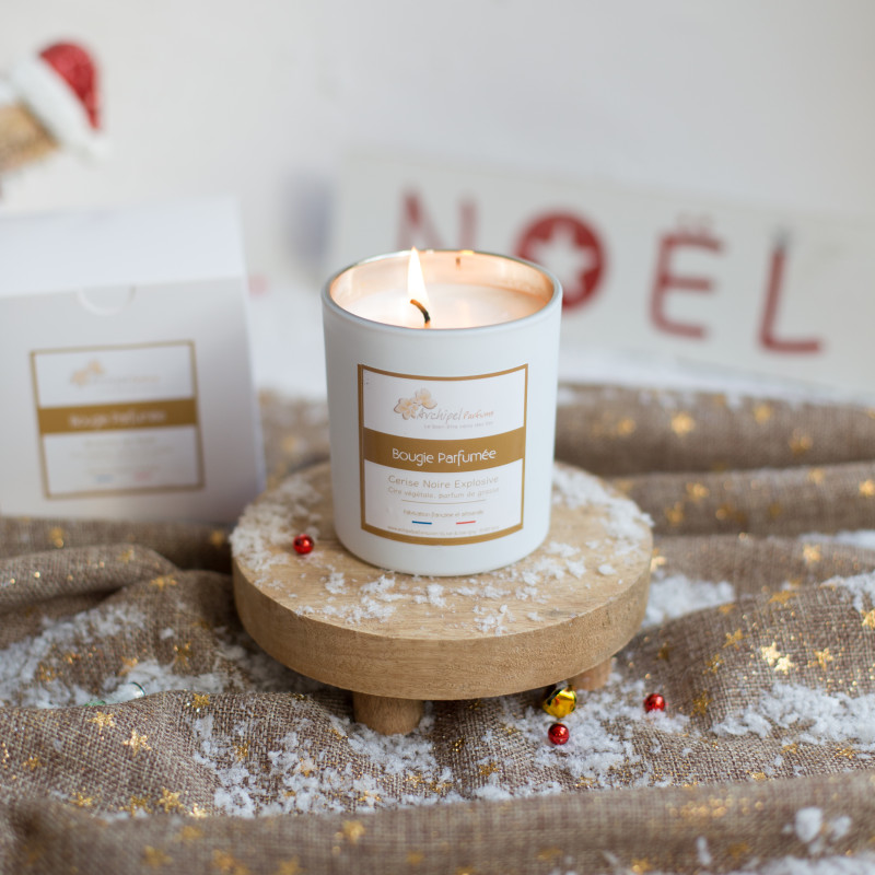 Bougie de Noël artisanale gourmande et luxe