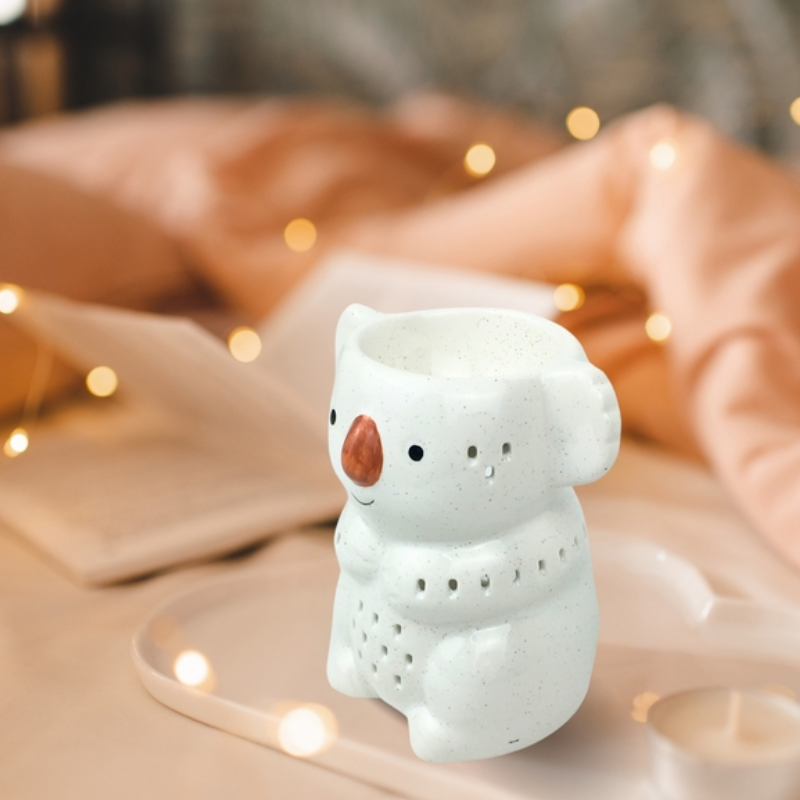 Brule parfum koala blanc en céramique