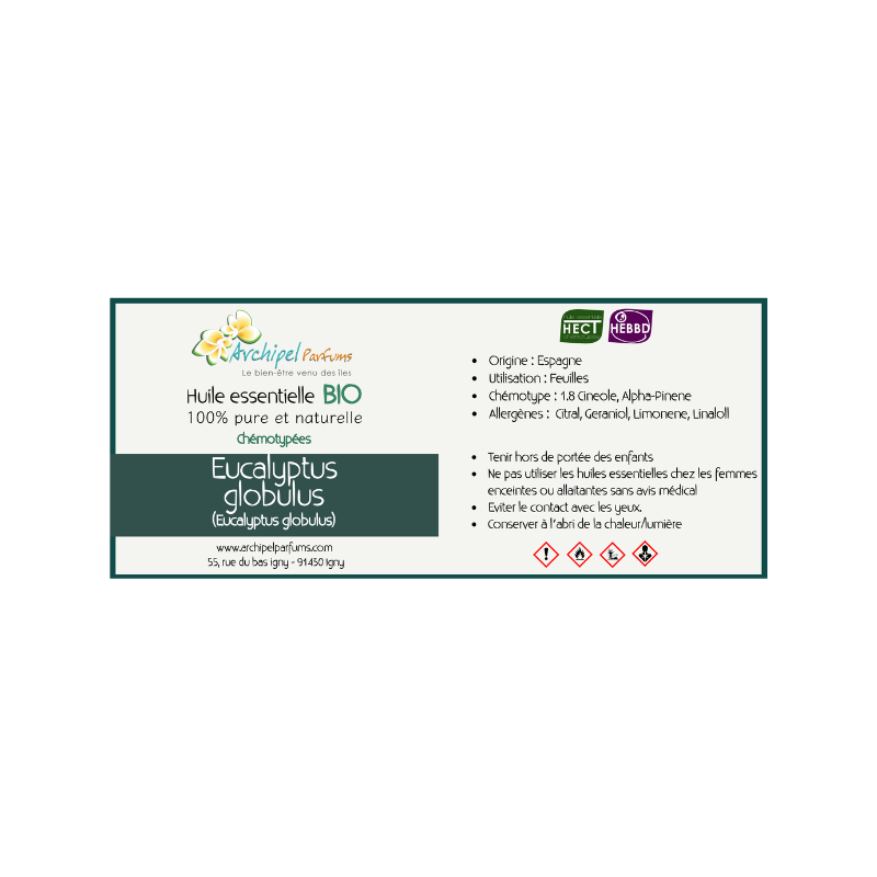 Huile essentielle Eucalyptus Globulus bio chémotypée
