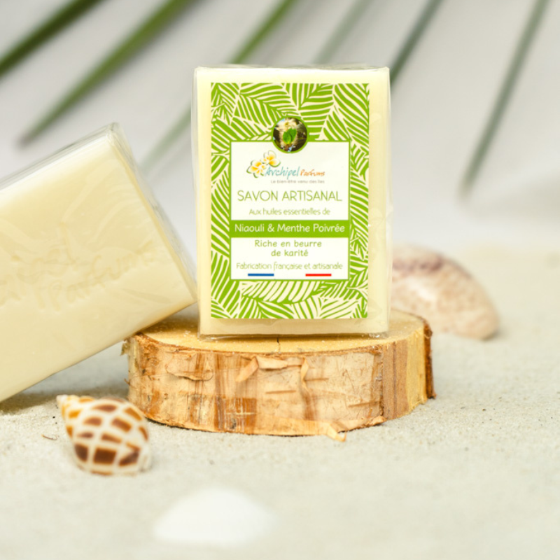 Savon artisanal Niaouli et Menthe Poivrée