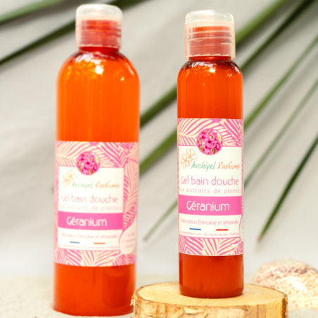 Gel douche naturel et végan Géranium