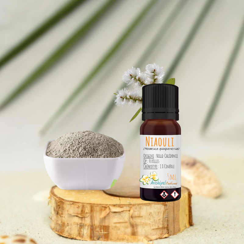 Argile verte et Huile essentielle de Niaouli