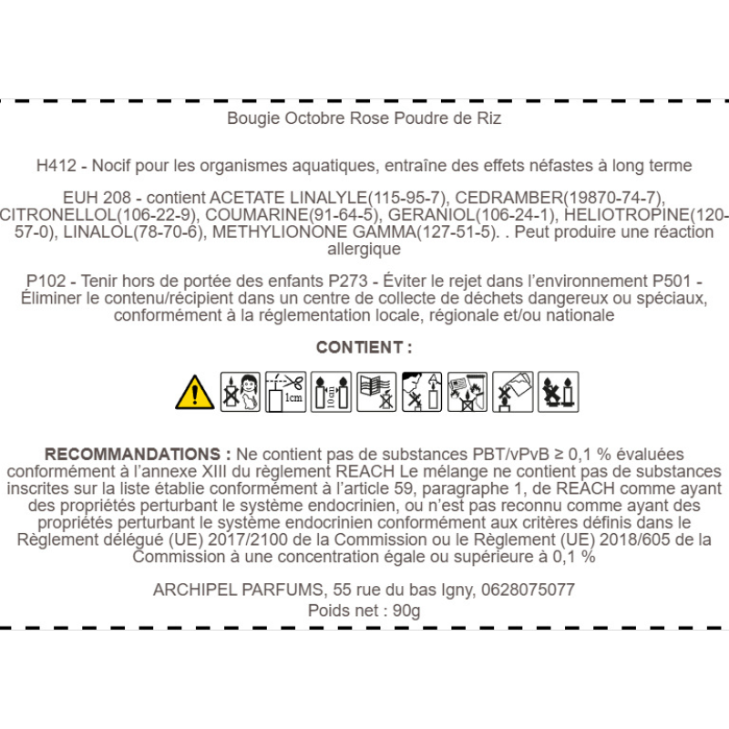 FDS bougie Poudre de riz