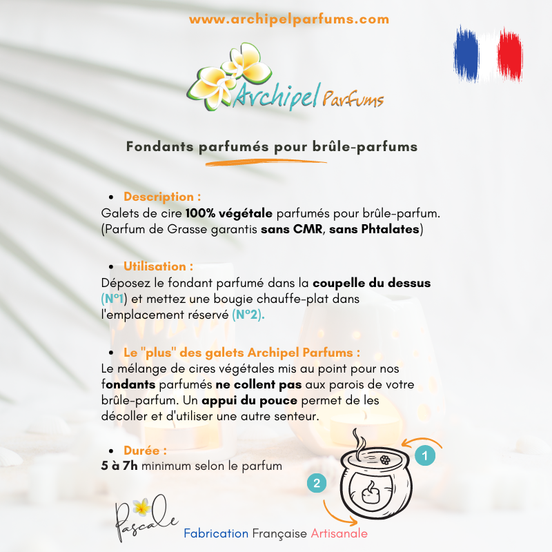Fondants parfumés pour brûle-parfum utilisation