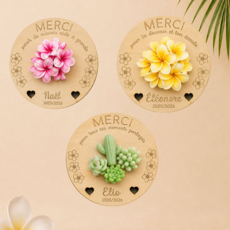 Fondants parfumés sur magnet rond personnalisé