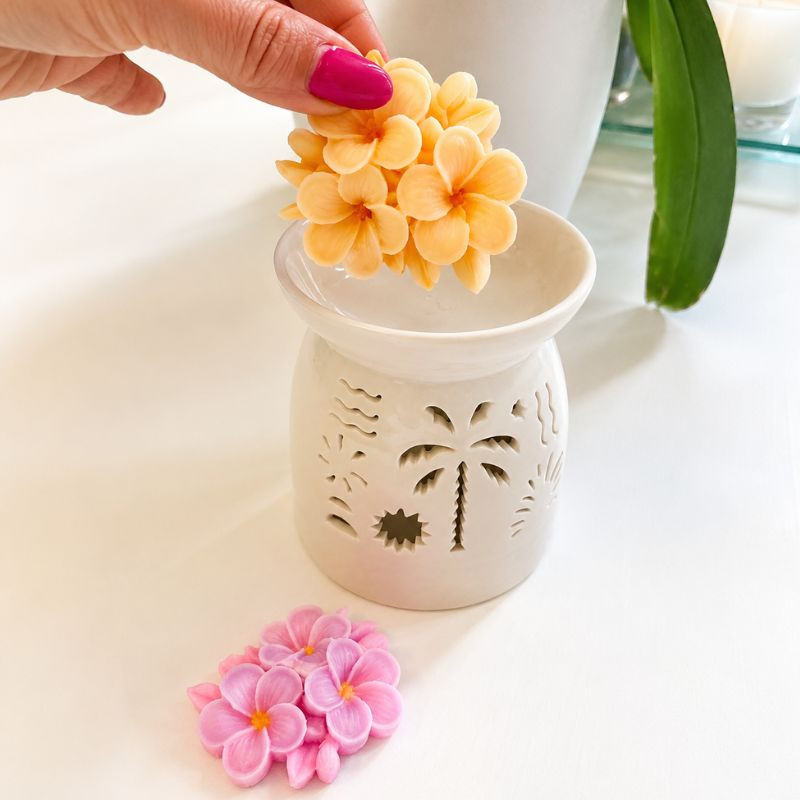 Fondants parfumés fleur de frangipanier rose ou jaune