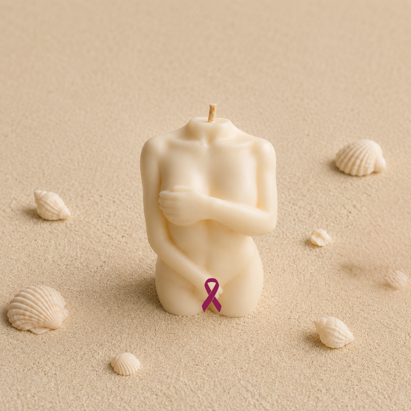 goodies octobre rose bougie pudique
