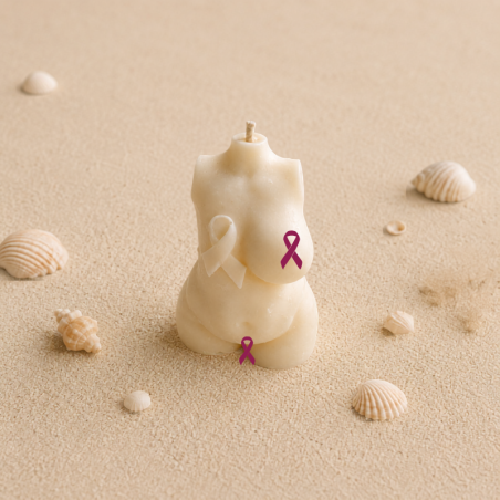 Bougie octobre rose curvy goodies
