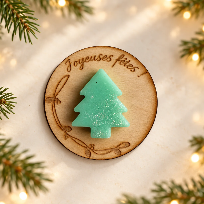 Marque place fondant parfumé sapin de Noêl