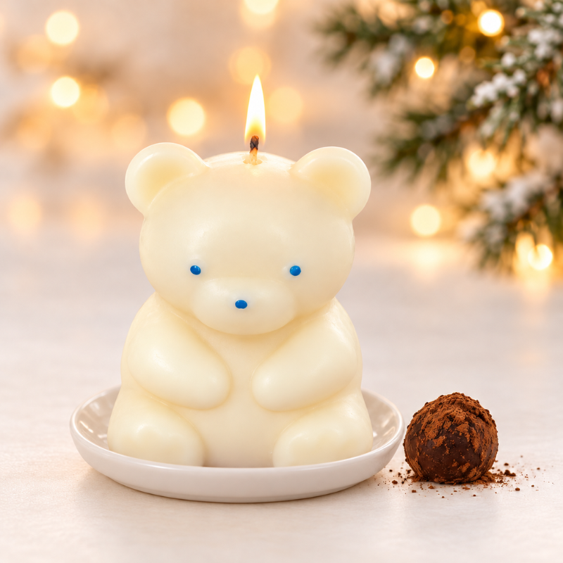 Bougie décorative ourson parfum chocolat
