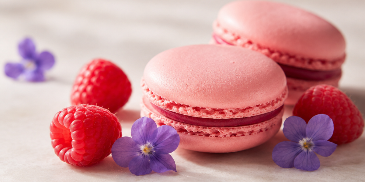 Fondant parfumé macaron framboise violette