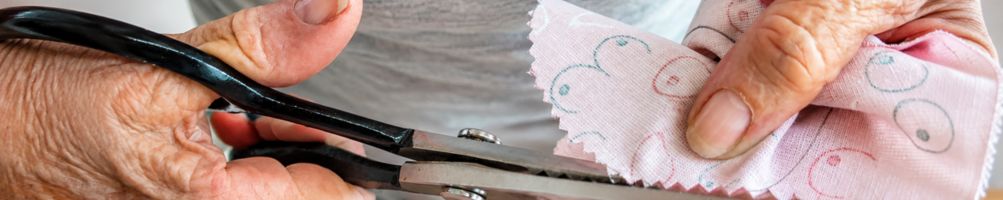 bougie OCtobre rose cousu main